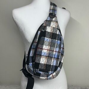 Vera Bradley Essential Sling backpack /Blue, Black & Tan